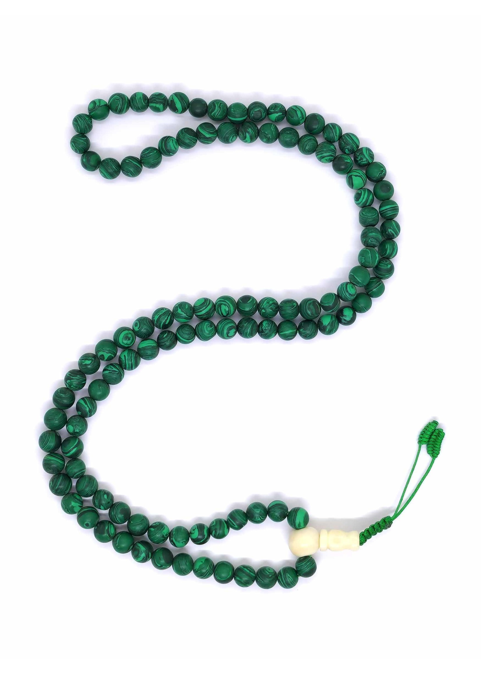 Perline di preghiera tibetane - Mala di malachite