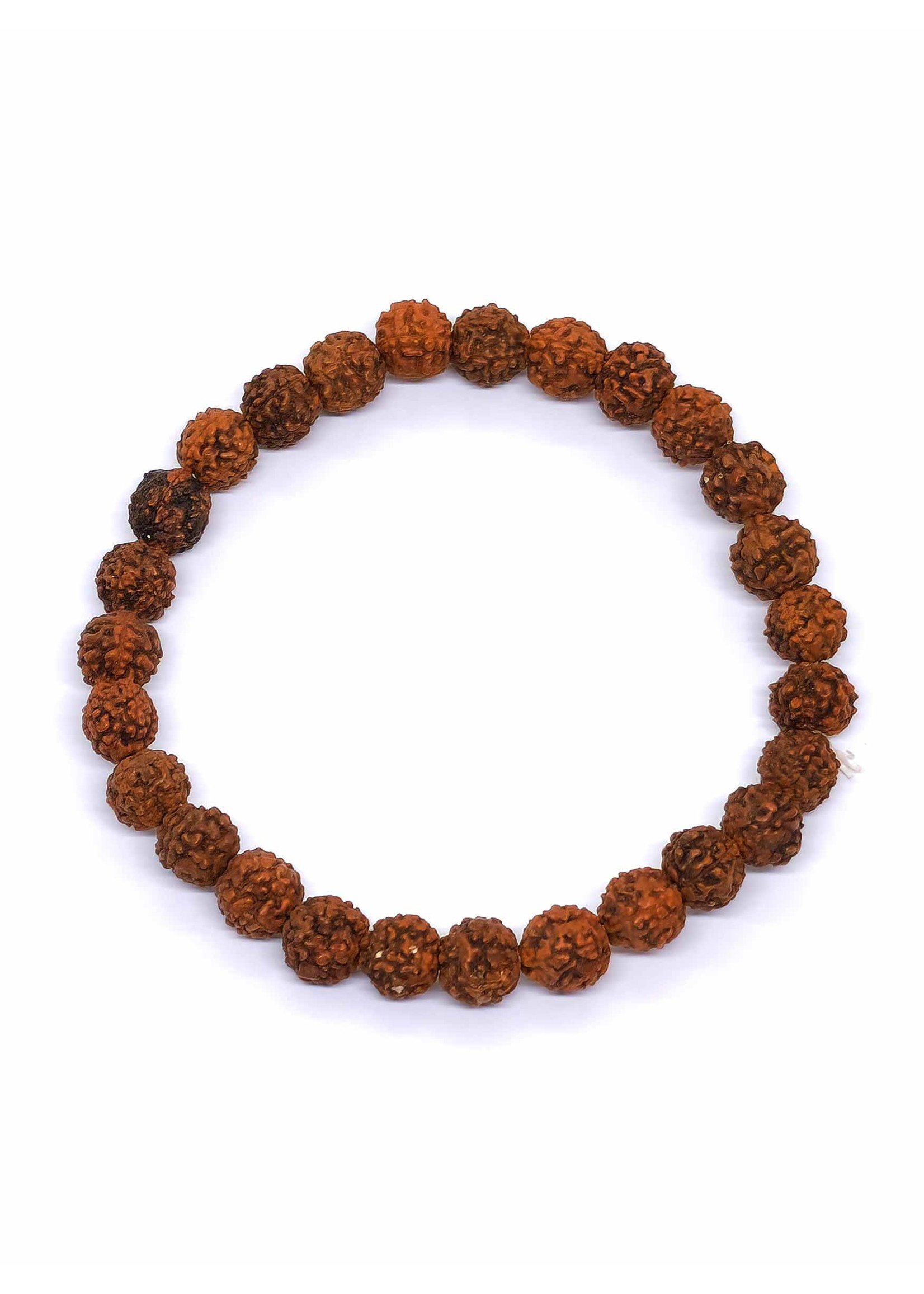 Bracelet mala en rudraksha, extensible