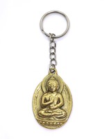 Tibetischer Messing-Schlüsselanhänger mit Buddha-Schnitzerei