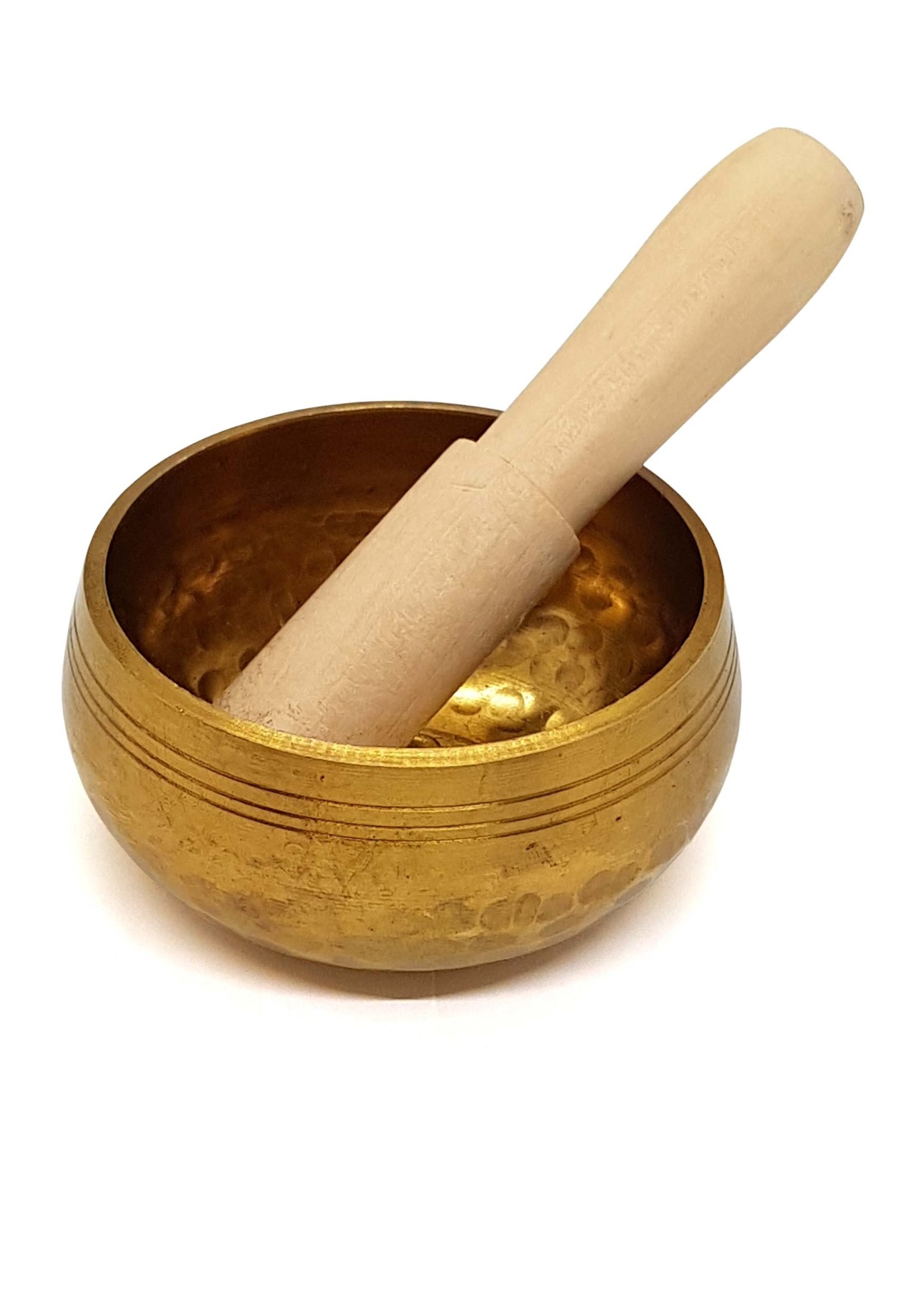 Tibetan Singing Bowl with Mallet, Ø 7.5cm, 200g