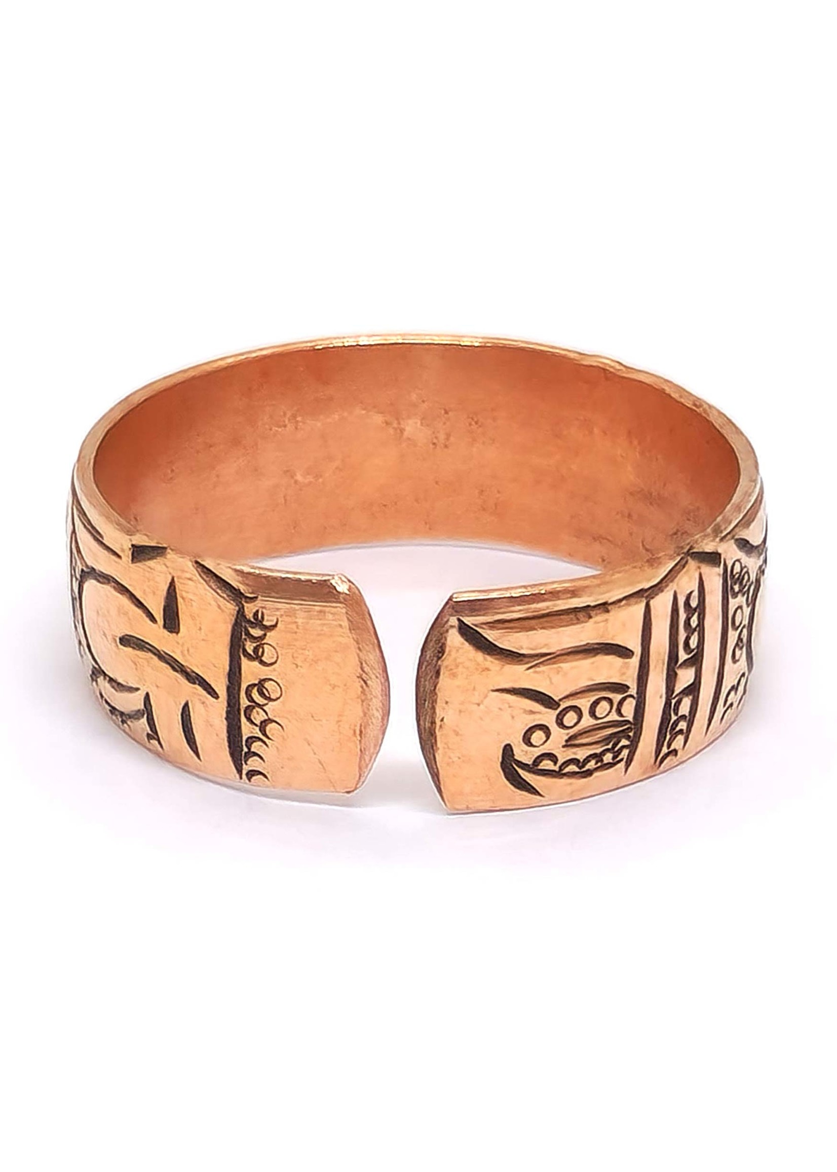 Tibetan Mantra Finger Ring "Om Mani Padme Hum" Sanskrit
