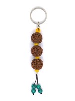 Keychain Trio Rudraksha 5 Mukhi