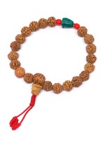 Rudraksha Bracelet Mala Turquoise, extensible