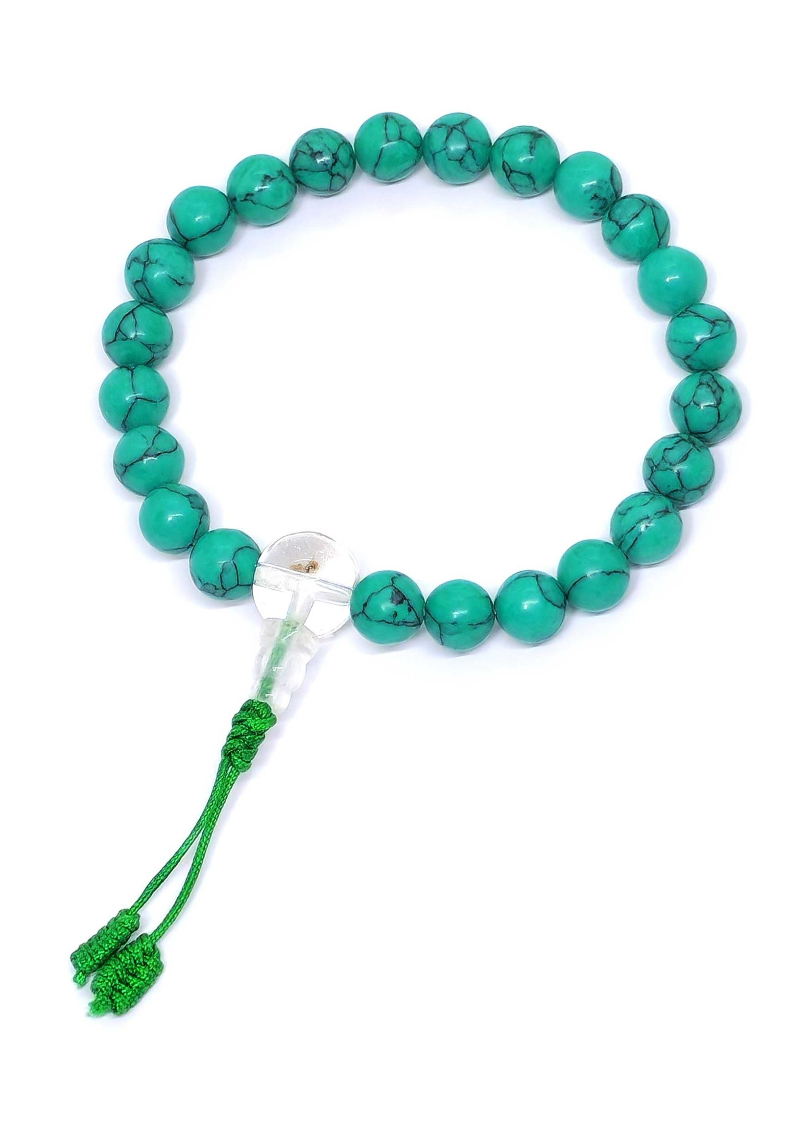 Bracelet-Mala tibétain turquoise, extensible