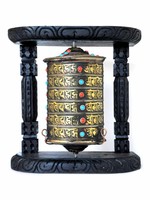 Tibetan Wall and Table Prayer Wheel, Large