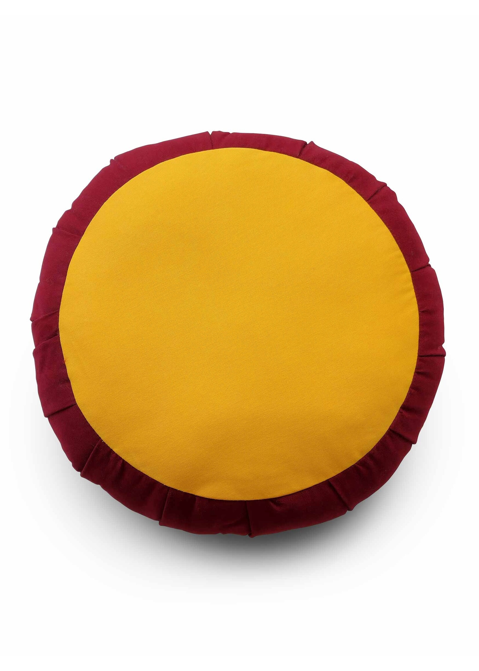 Tibetan Zafu Round Meditation Cushion, Made of Cotton and Filled with Kapok, 28x17cm