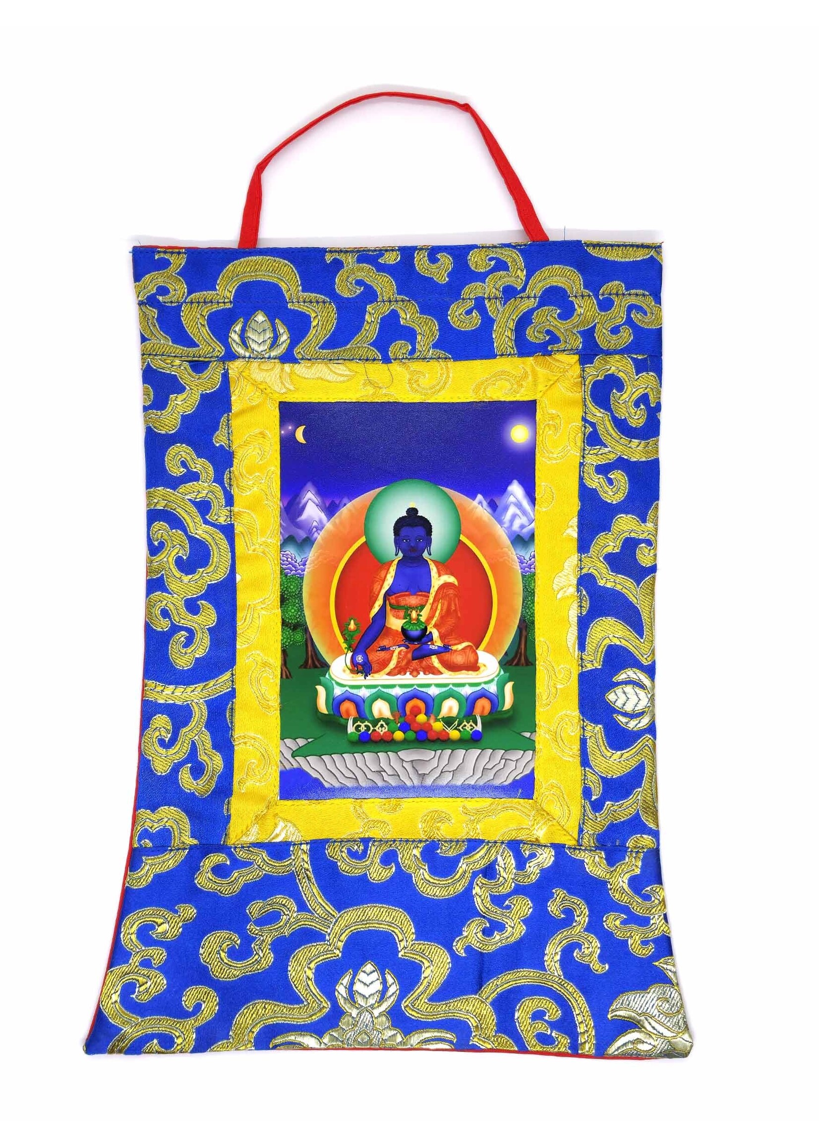 Thangka tibetano del Buddha della medicina, mini