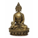 Tibetische Medizin-Buddha-Statue aus Messing