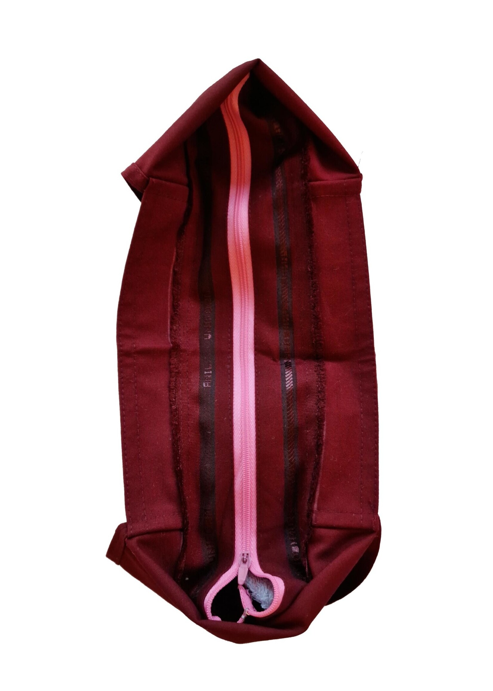 Tibetan Monk Bag with Embroidery "Om", Maroon