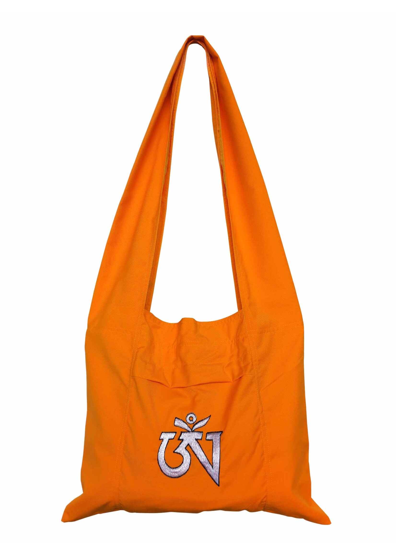 Tibetische Mönchtasche mit Stickerei "Om", orange