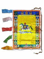 Bandiera tibetana verticale di preghiera