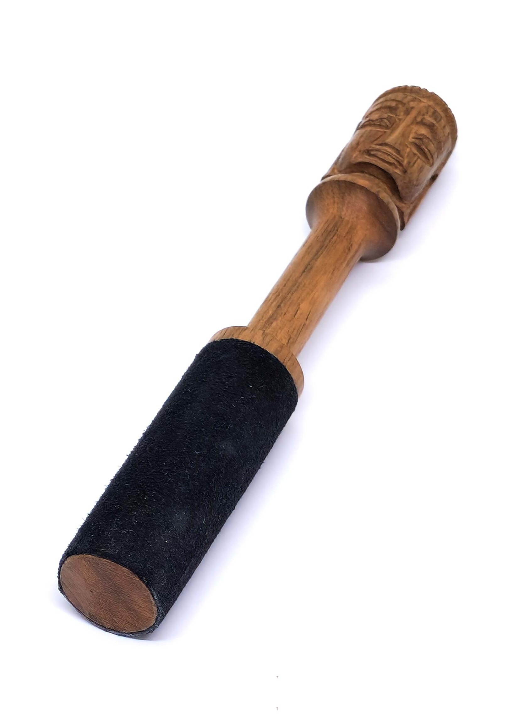 Maillet en bois pour bols chantants avec Buddha sculpté à la main