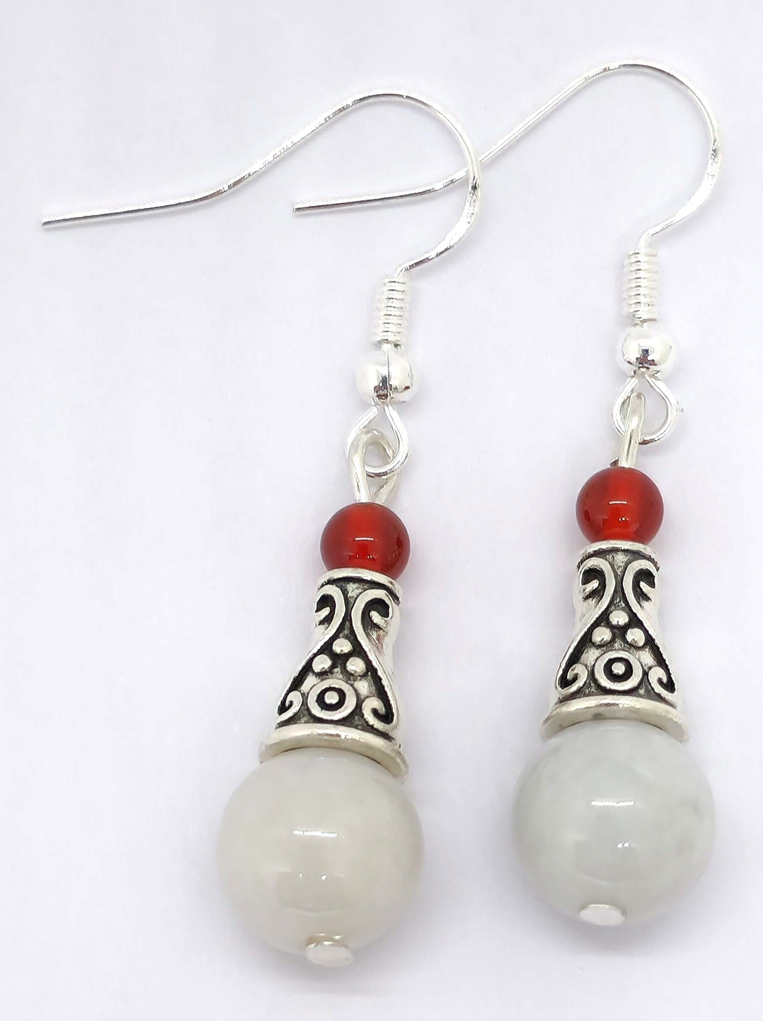 JUDIT - Orecchini Raffinati Con Perle In Vetro Rosa E Rosse - Foto 7