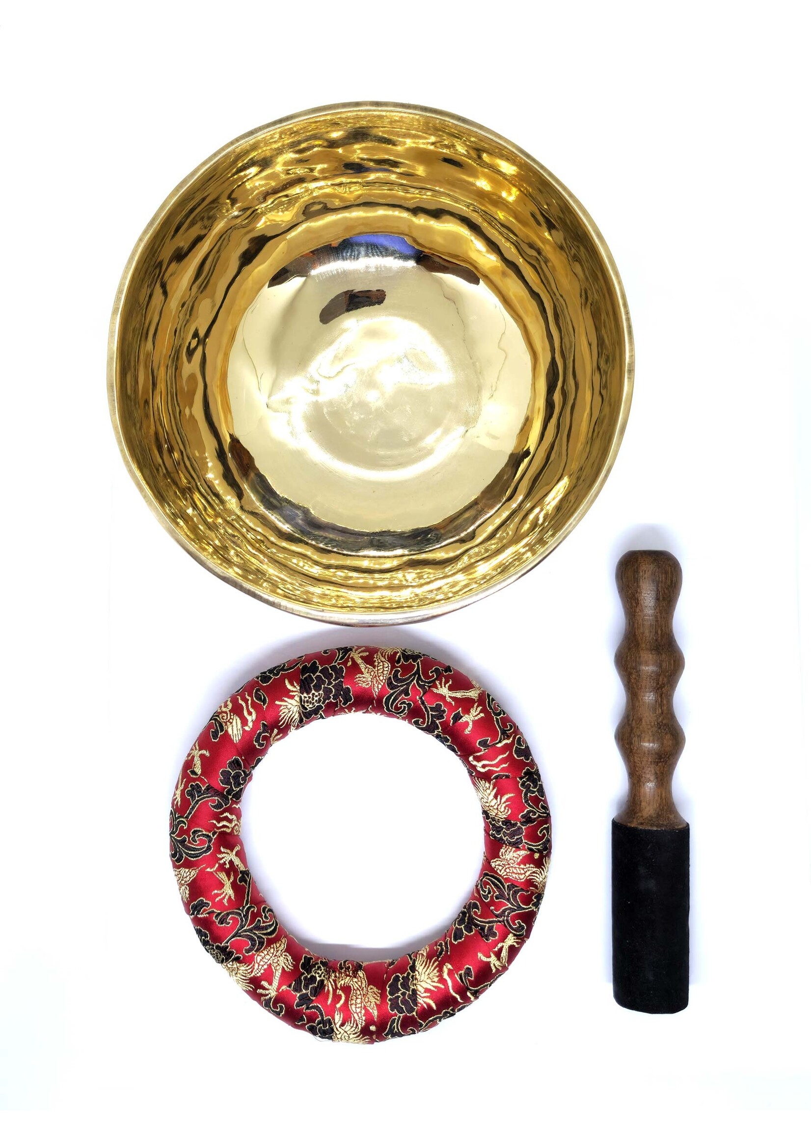 Ciotola da canto tibetana artigianale - Armonia d'oro, Ø 18-20cm, 800g