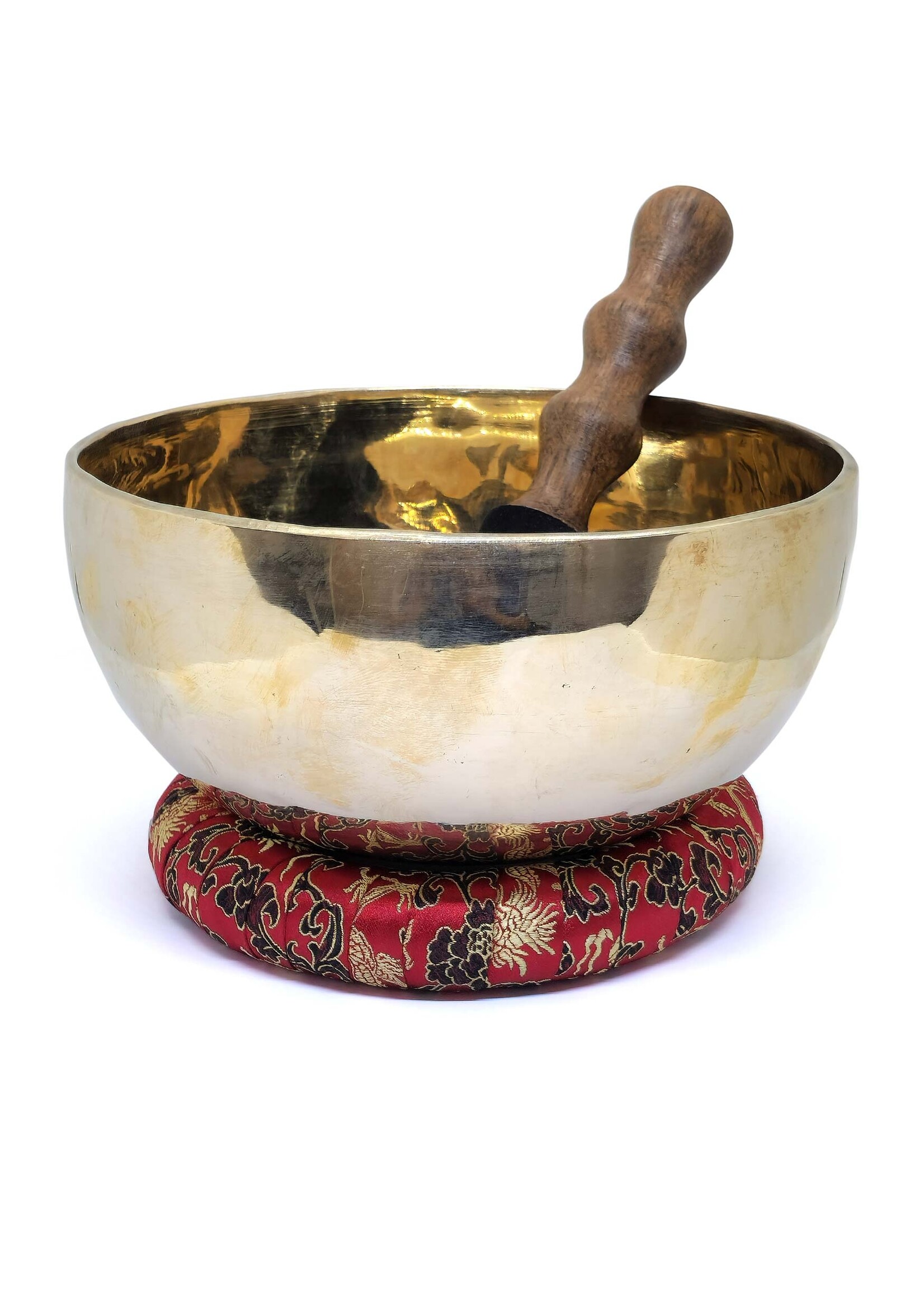 Ciotola da canto tibetana artigianale - Armonia d'oro, Ø 18-20cm, 800g