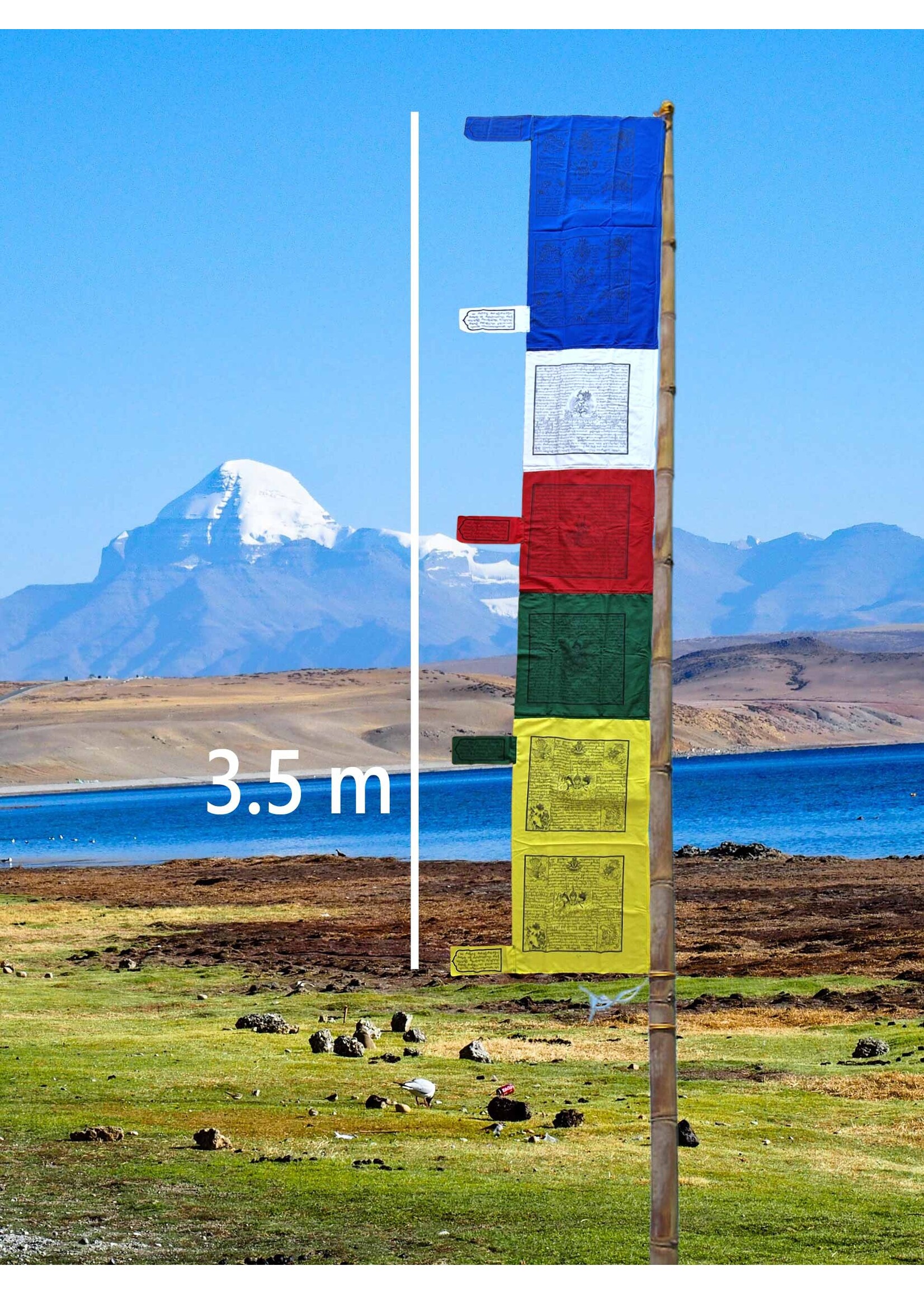 Tibetan Vertical Prayer Flag Premium Qualtiy