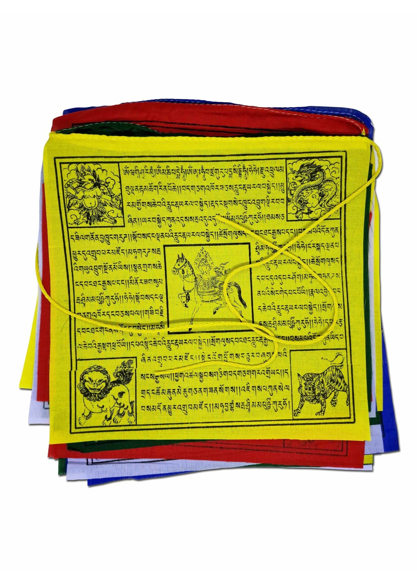 Tibetan Cotton Prayer Flag 26 x 24 cm, 10 Metres