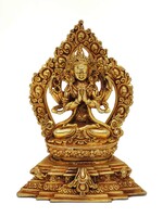 Chenrezig (Avalokiteshvara) Statue mit Thron