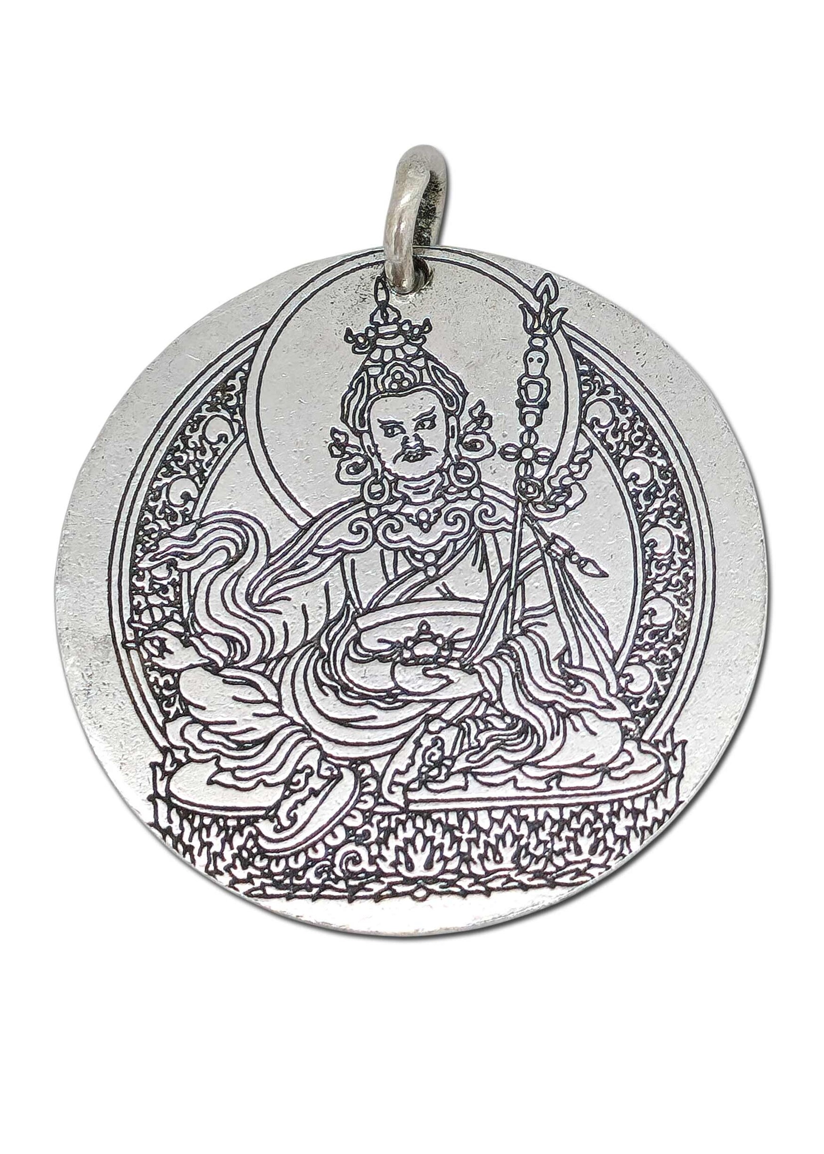 Pendentif Guru Rinpochen avec Guru-Mantra