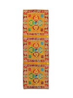 Tibetan Silk Brocade Double Dorje Table Runner, 69 x 21 cm