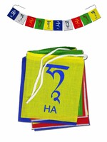 Drapeau de prière tibétain Tara Mantra, 9 x 10.5 cm