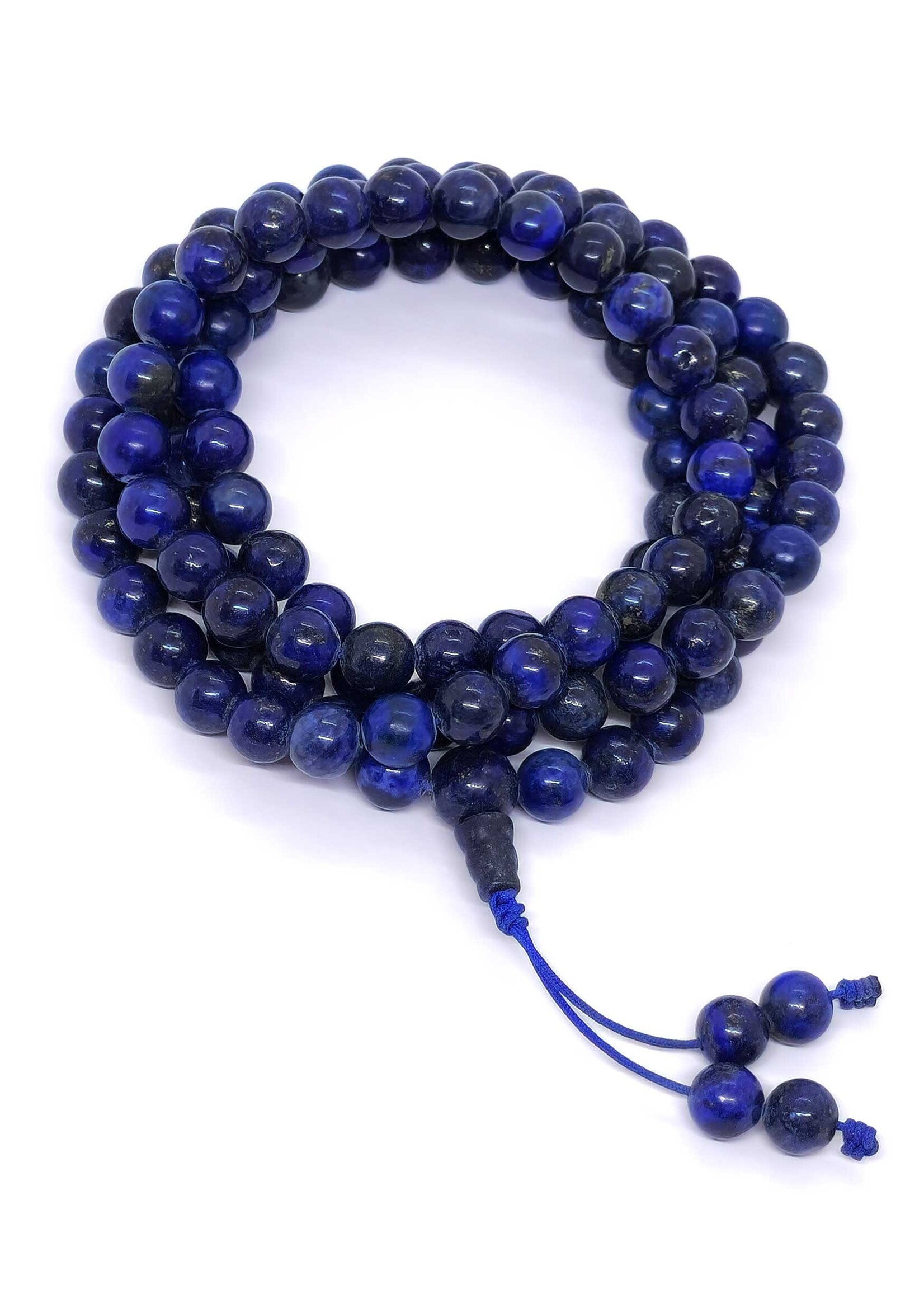 Perles de prière tibétaines Mala en pierre Lapis Lazuli