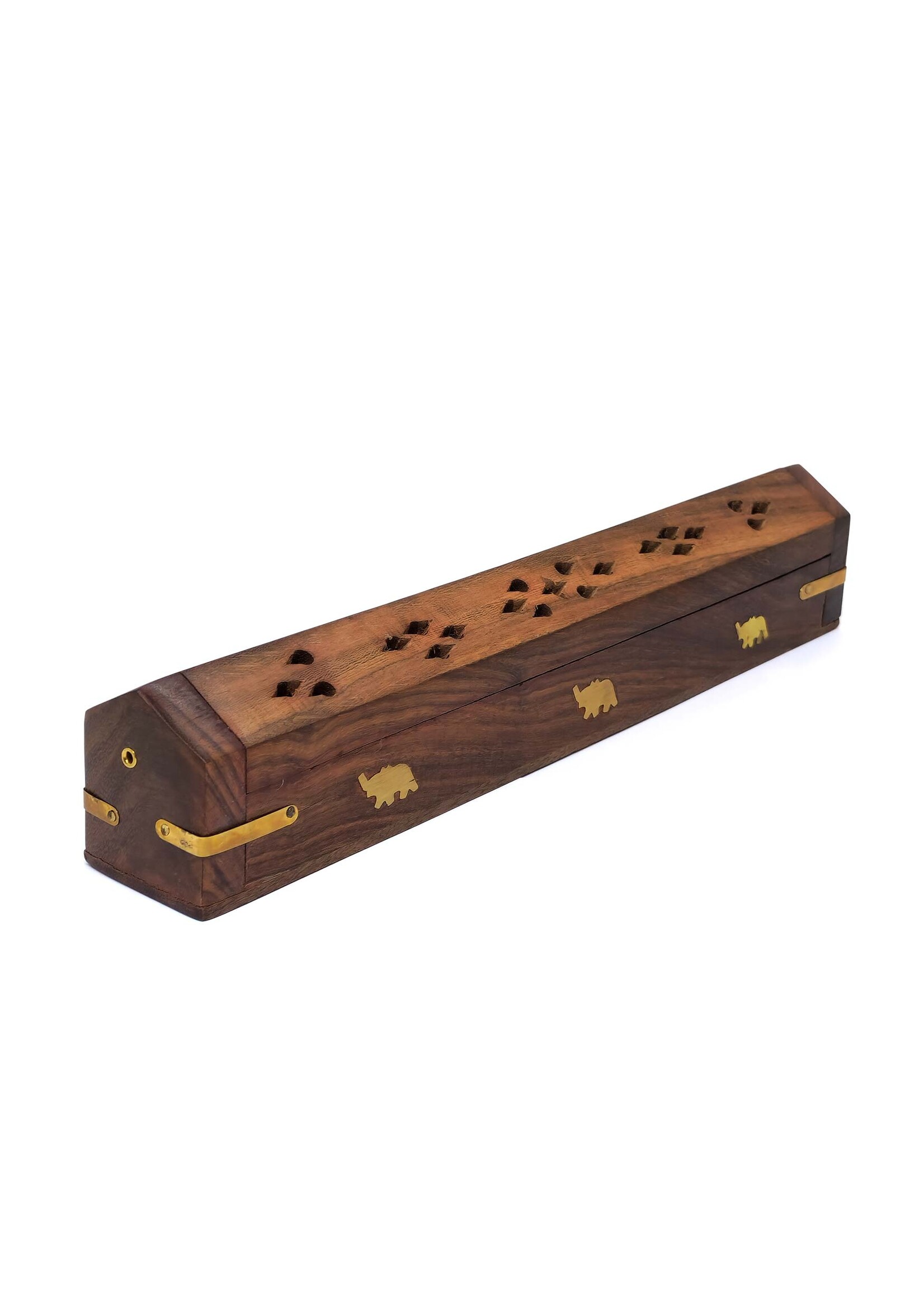 Porte-encens en bois avec ornements