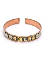 Handcrafted Tibetan Bangle with Dorje and Mantra