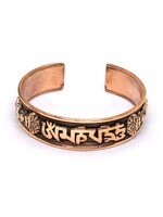 Tibetan Copper Bangle with Dorje and Mantra