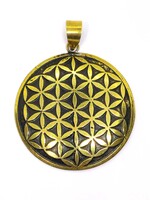 Tibetan Brass Pendant Flower of Life