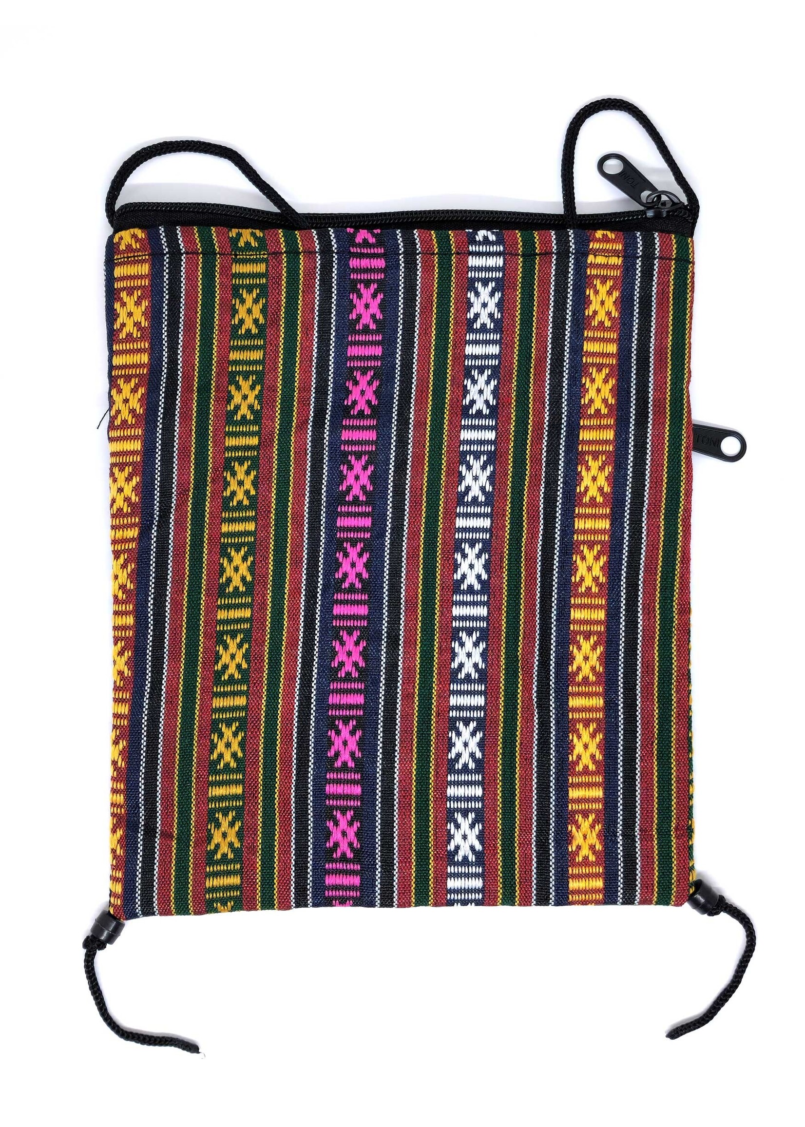 Petit sac à bandoulière tibétain en brocart de soie avec mandala, vert