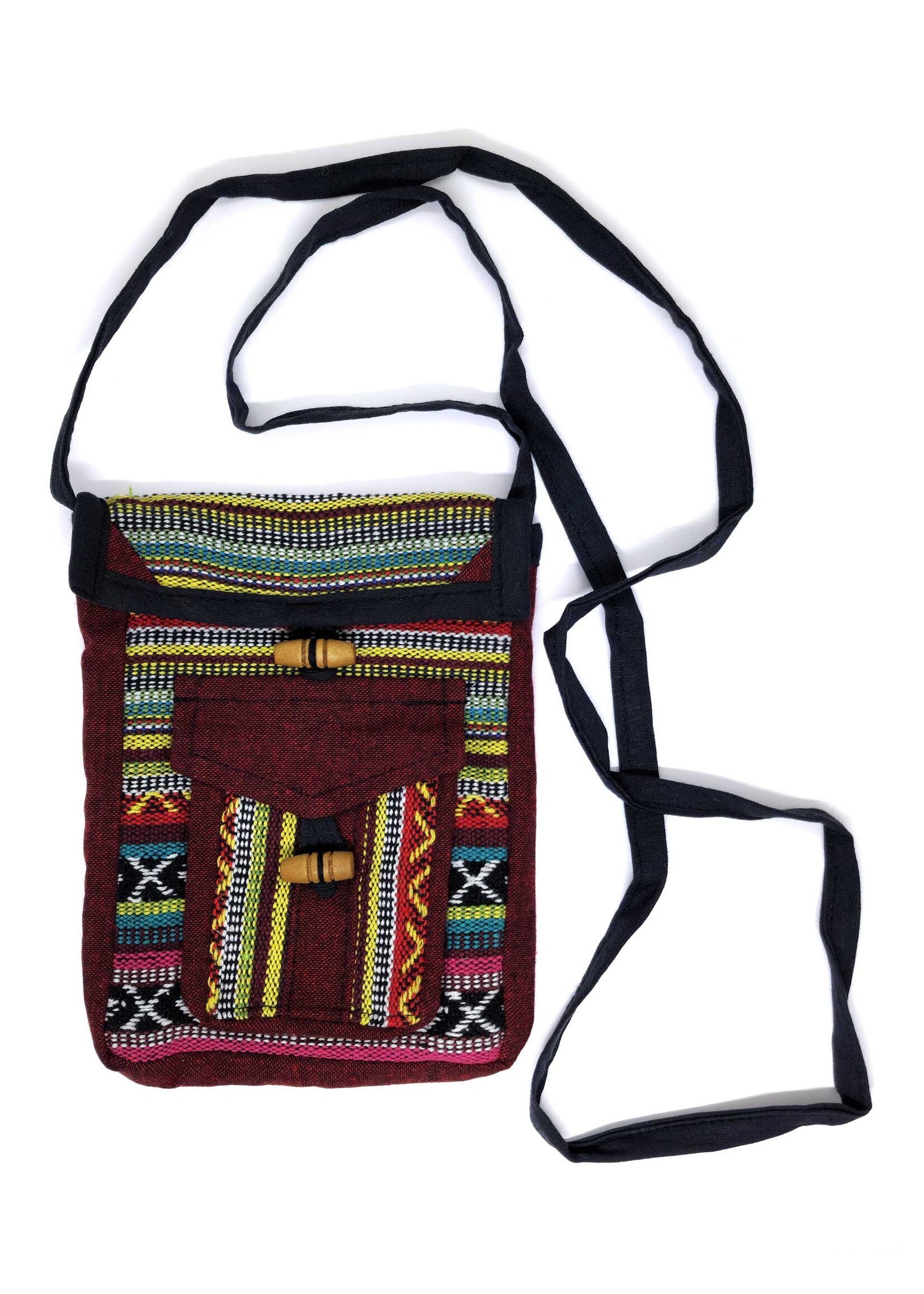 Small Tibetan Shoulder Bag, Made of Hand-Loomed Cotton, Marpo