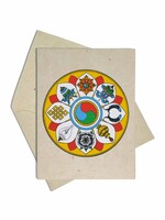 Tibetan Greeting Card "8 Auspicious Signs"