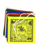 Bandiere di preghiera tibetane, cotone, qualità premium, 12 x 12 cm, 120 cm