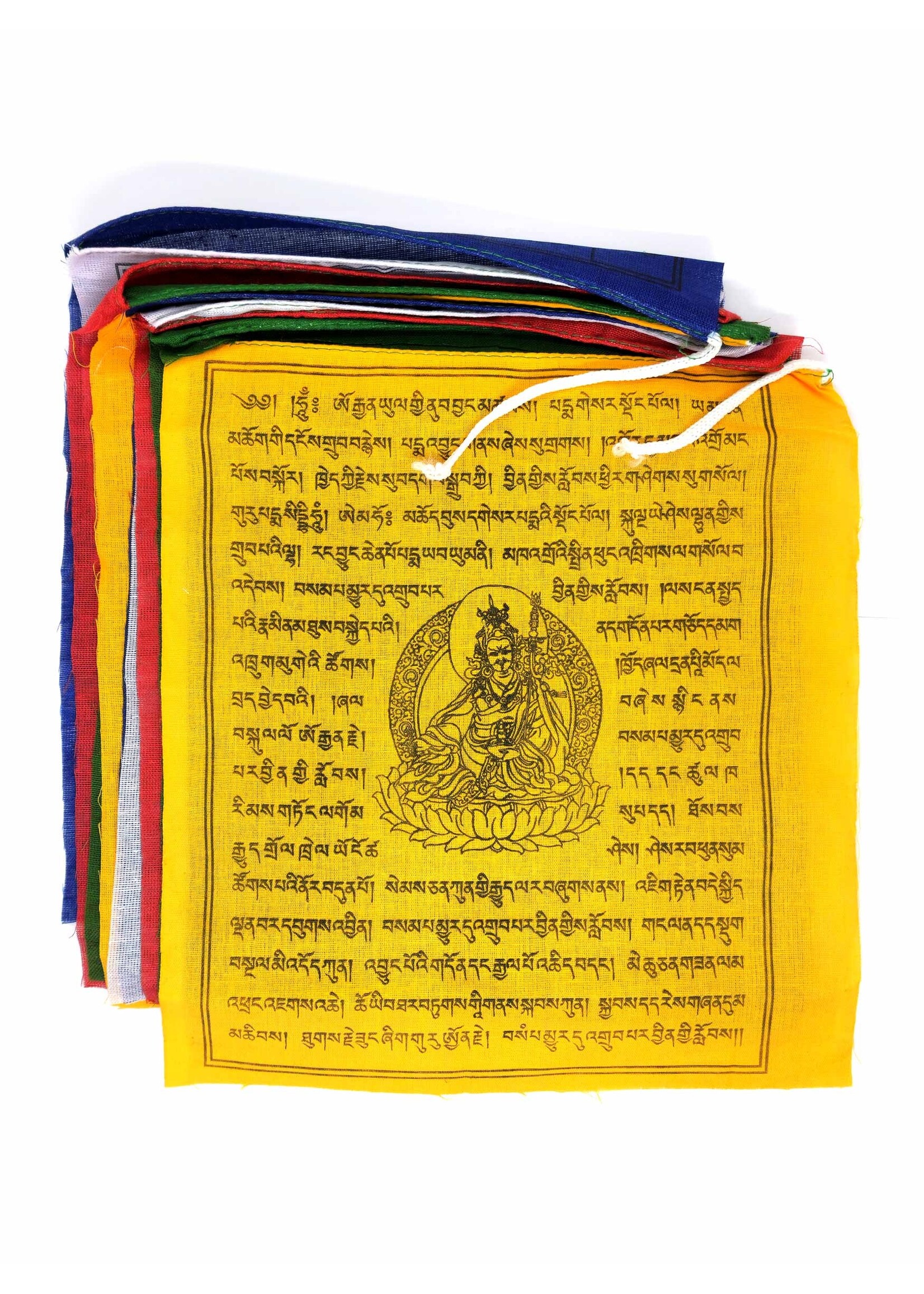 Tibetische Gebetsfahnen aus Baumwolle, 20 x 24 cm, 2 Meter
