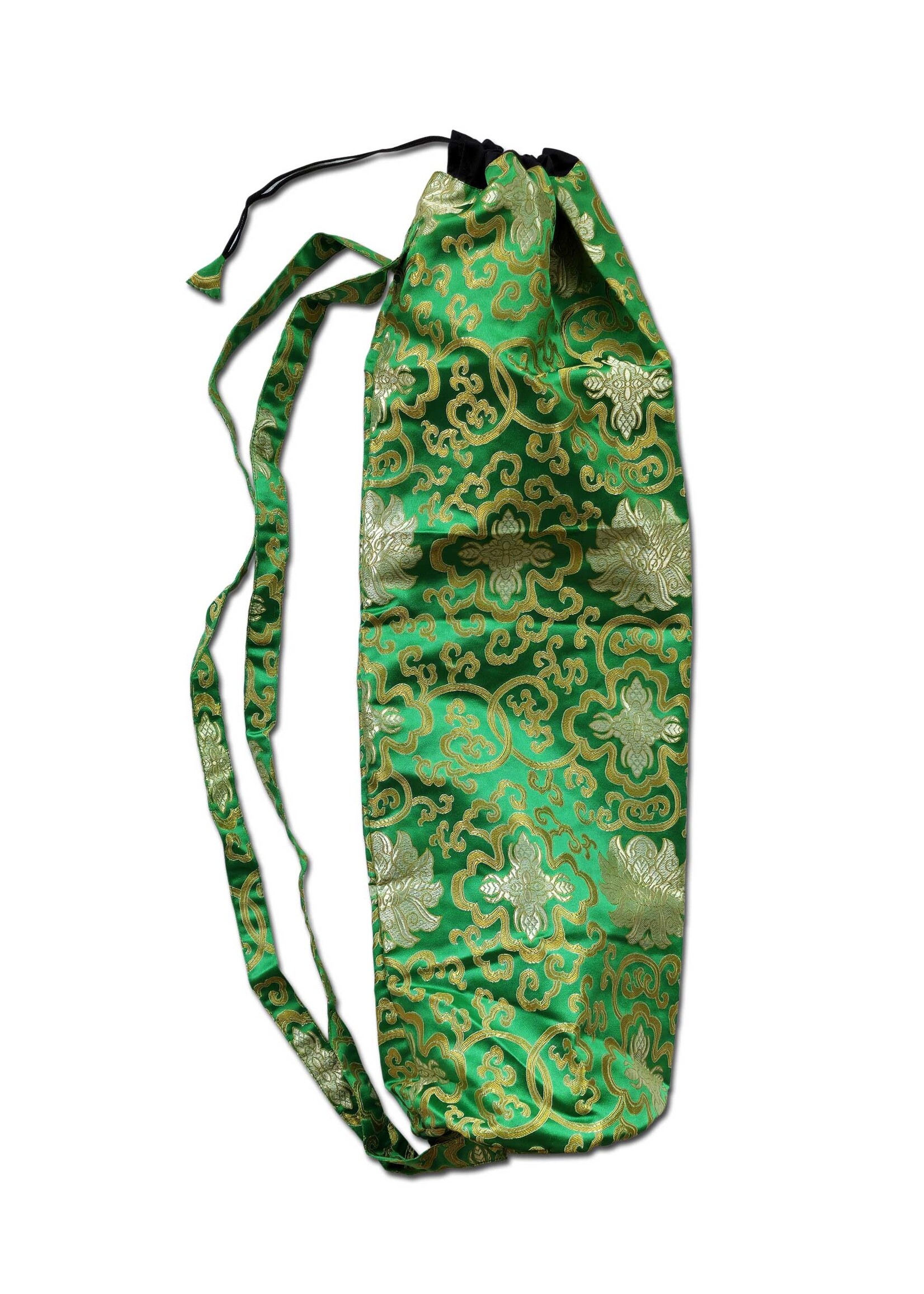 Handmade silk brocade yoga mat bag