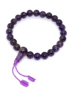 Tibetan Wristband Mala Amethyst Stone Beads