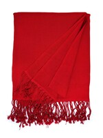 Châle Pashmina Tibétain Méditation, Pashmina en soie, rouge