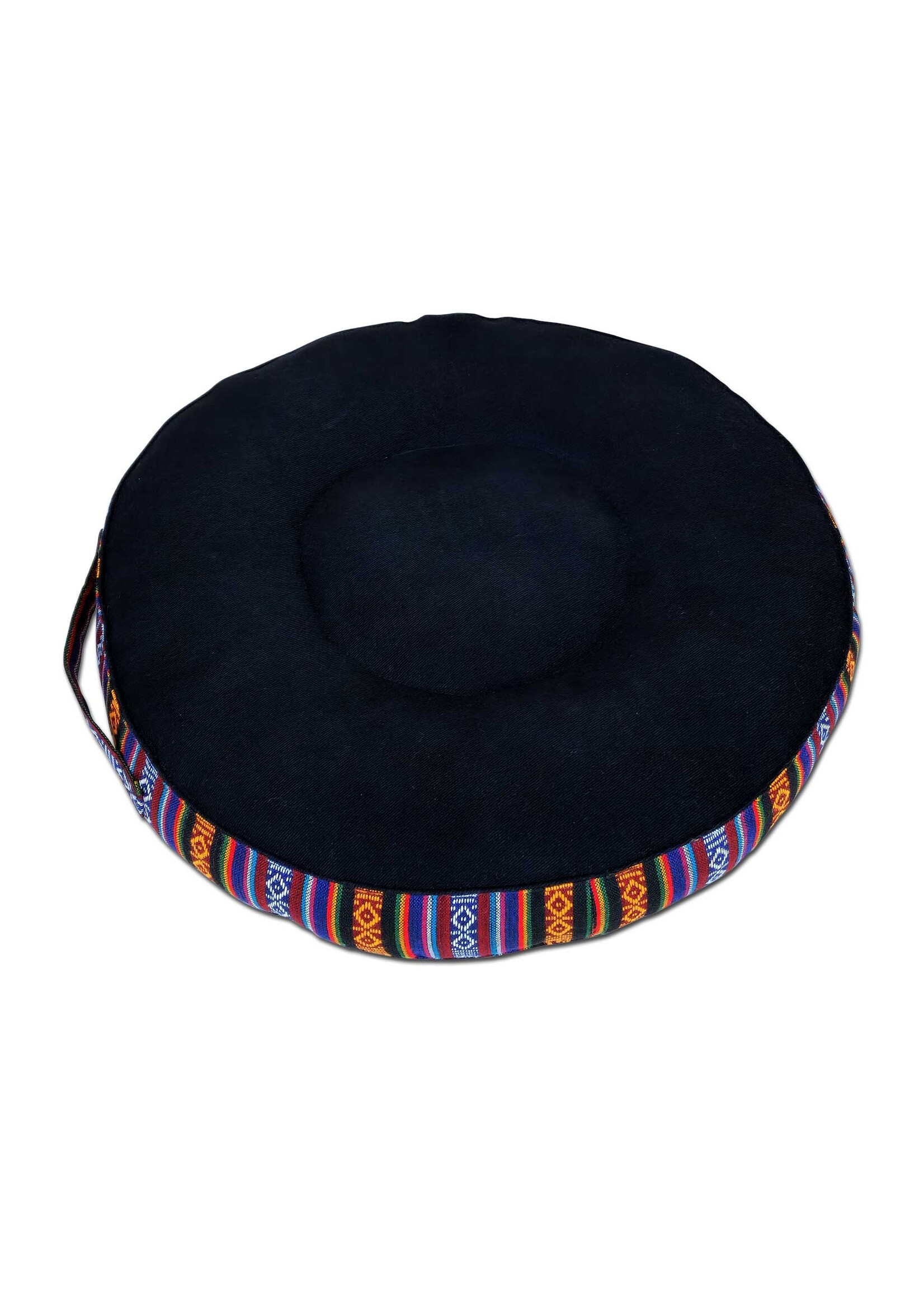 Coussin de méditation tibétain Zafu, en coton avec rembourrage en Kapok