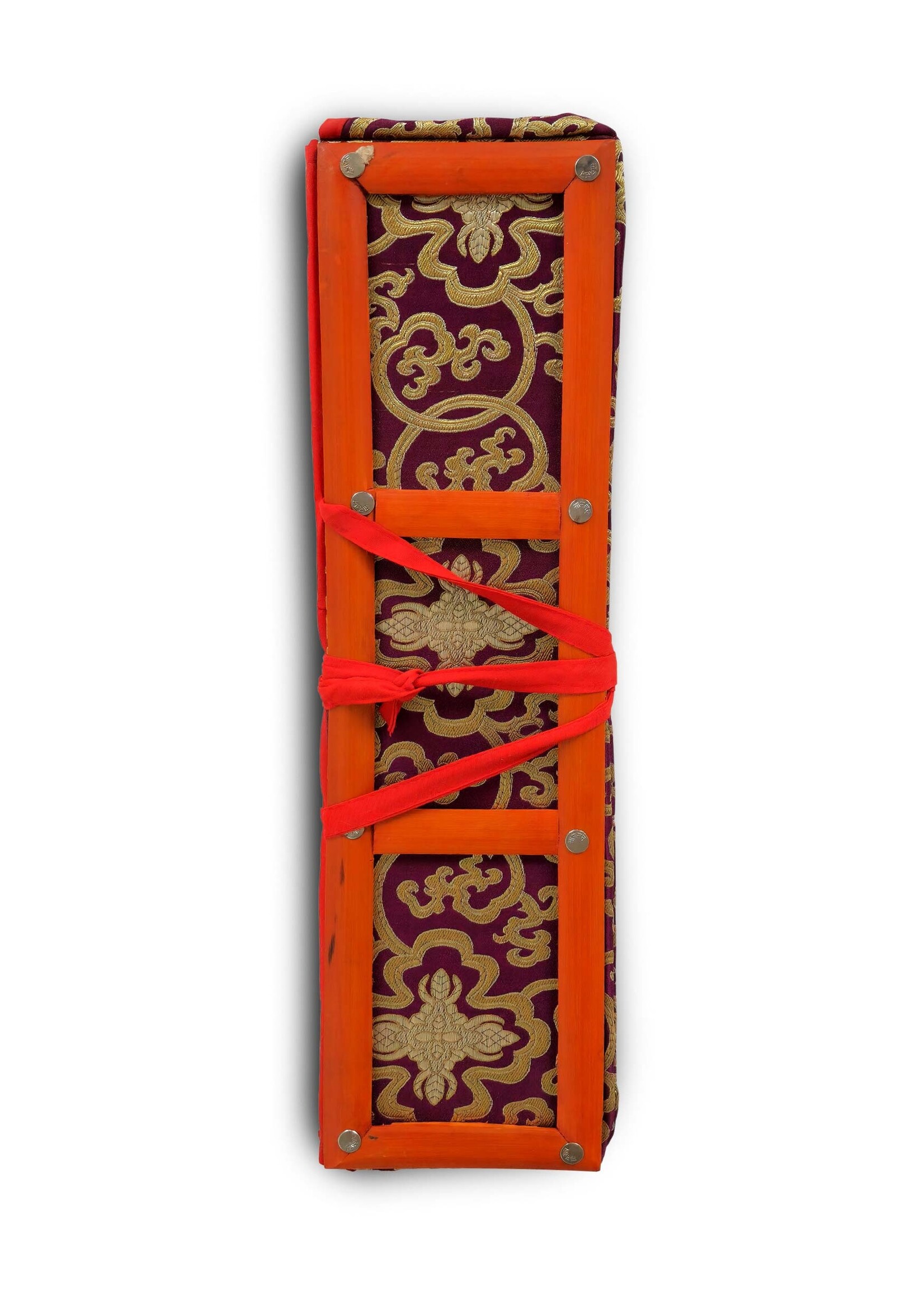 Dharma-Buchhülle aus Brokat mit Bambusrahmen