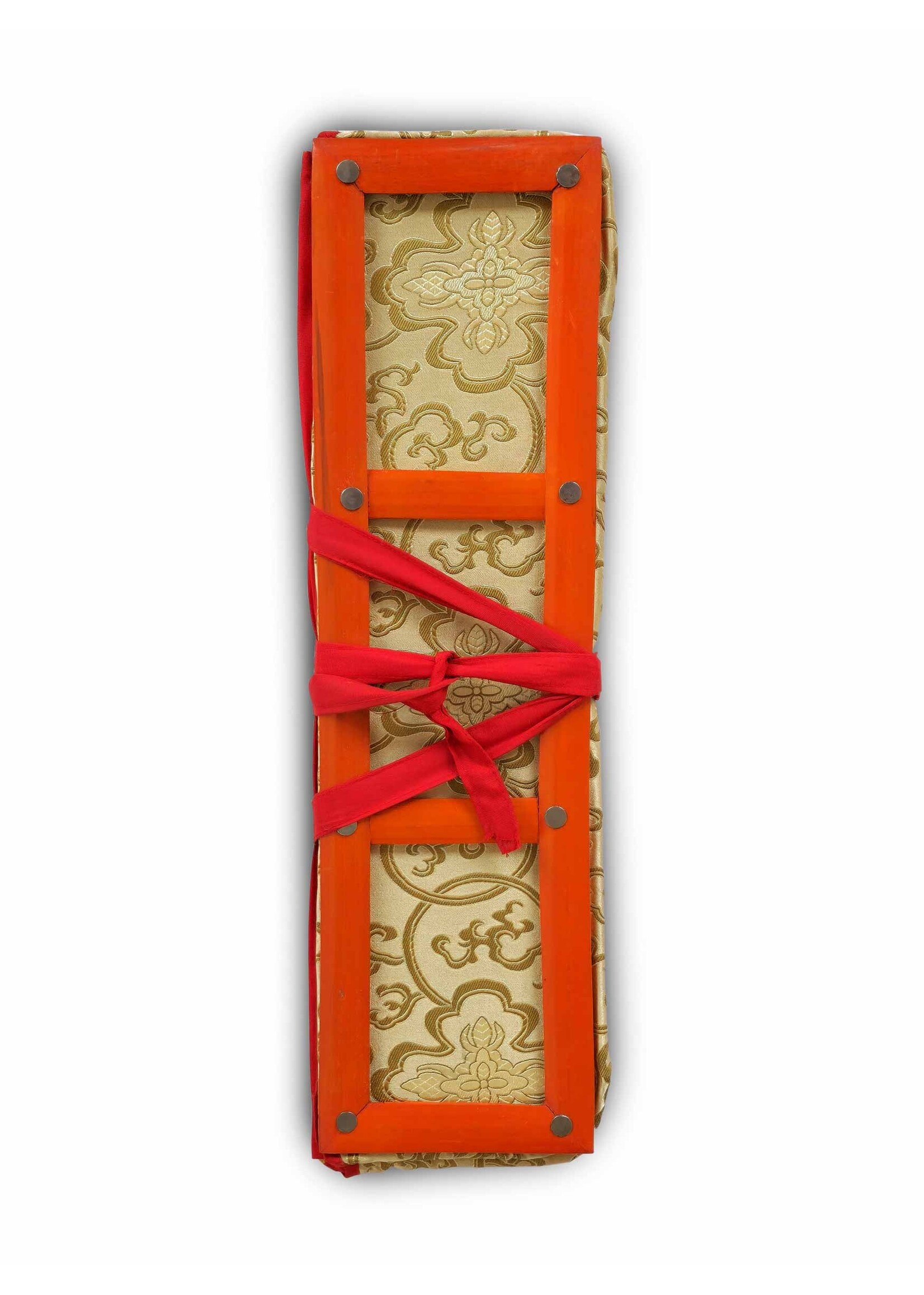 Dharma-Buchhülle aus Brokat mit Bambusrahmen
