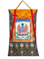 Thangka tibetano del Buddha della Medicina 80 x 55 cm