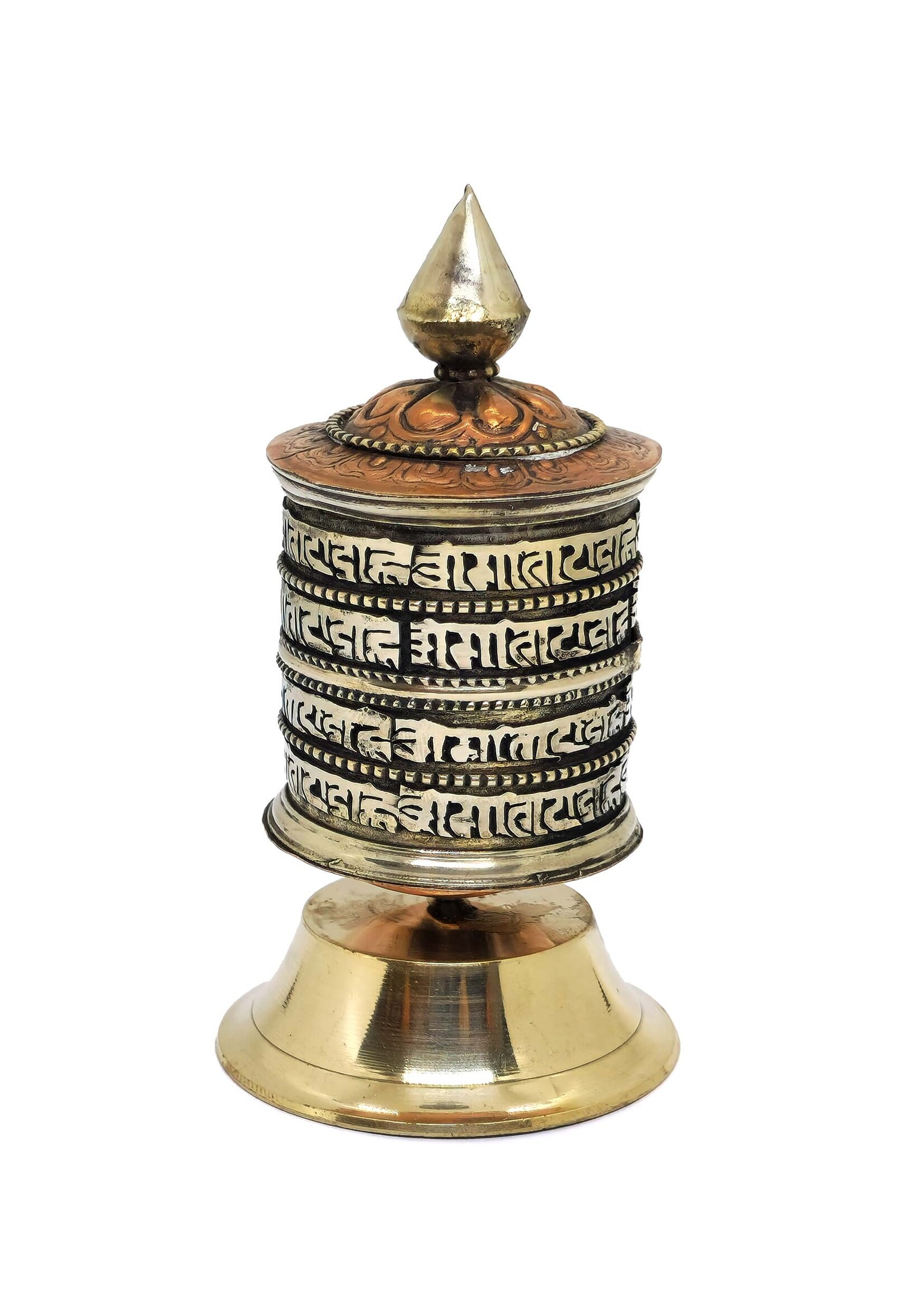 Tibetische Tisch-Gebetsmühle, 14cm