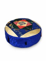 Coussin de méditation tibétain Zafu, en brocart de soie avec rembourrage en kapok