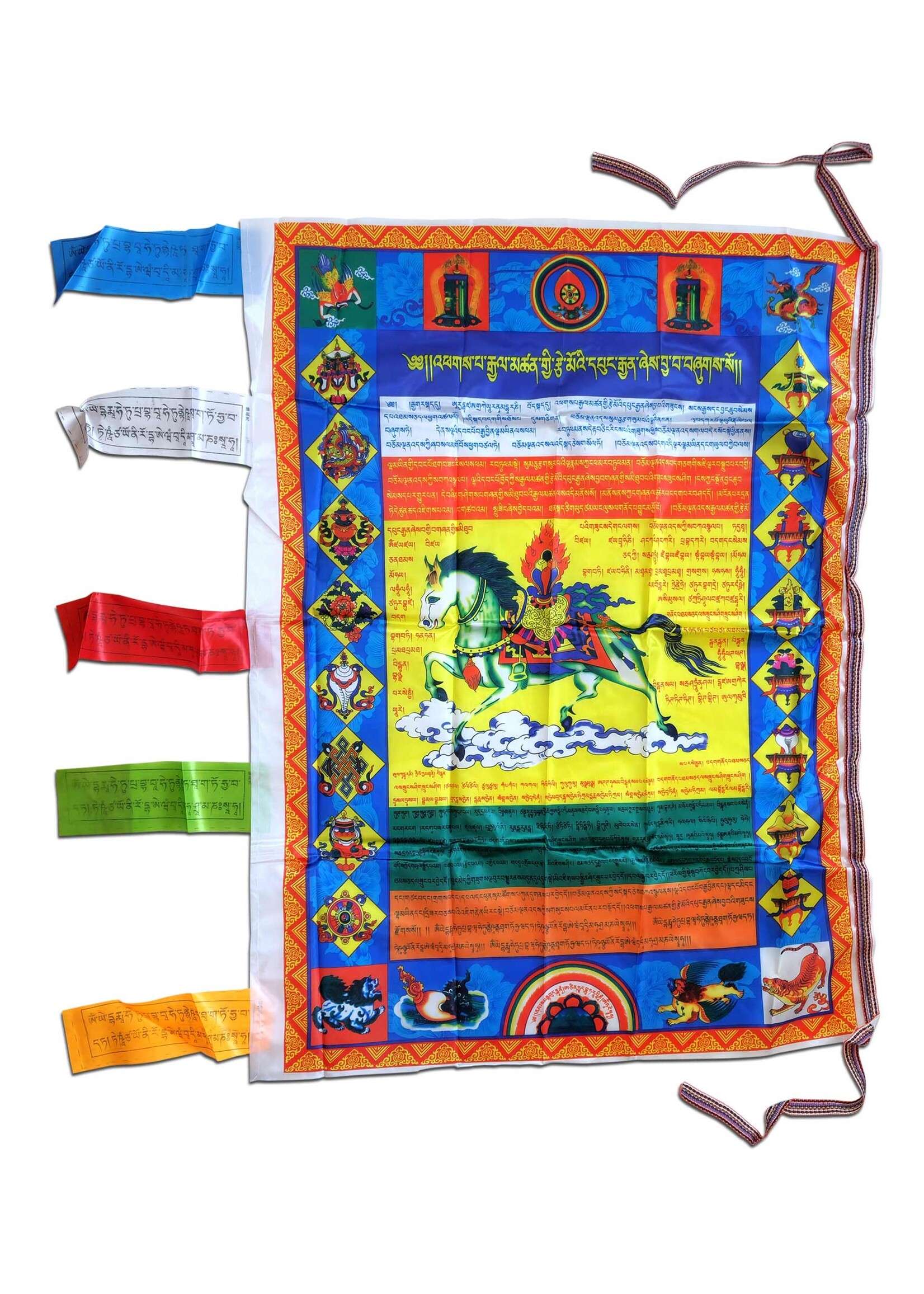 Tibetische vertikale Gebetsfahne