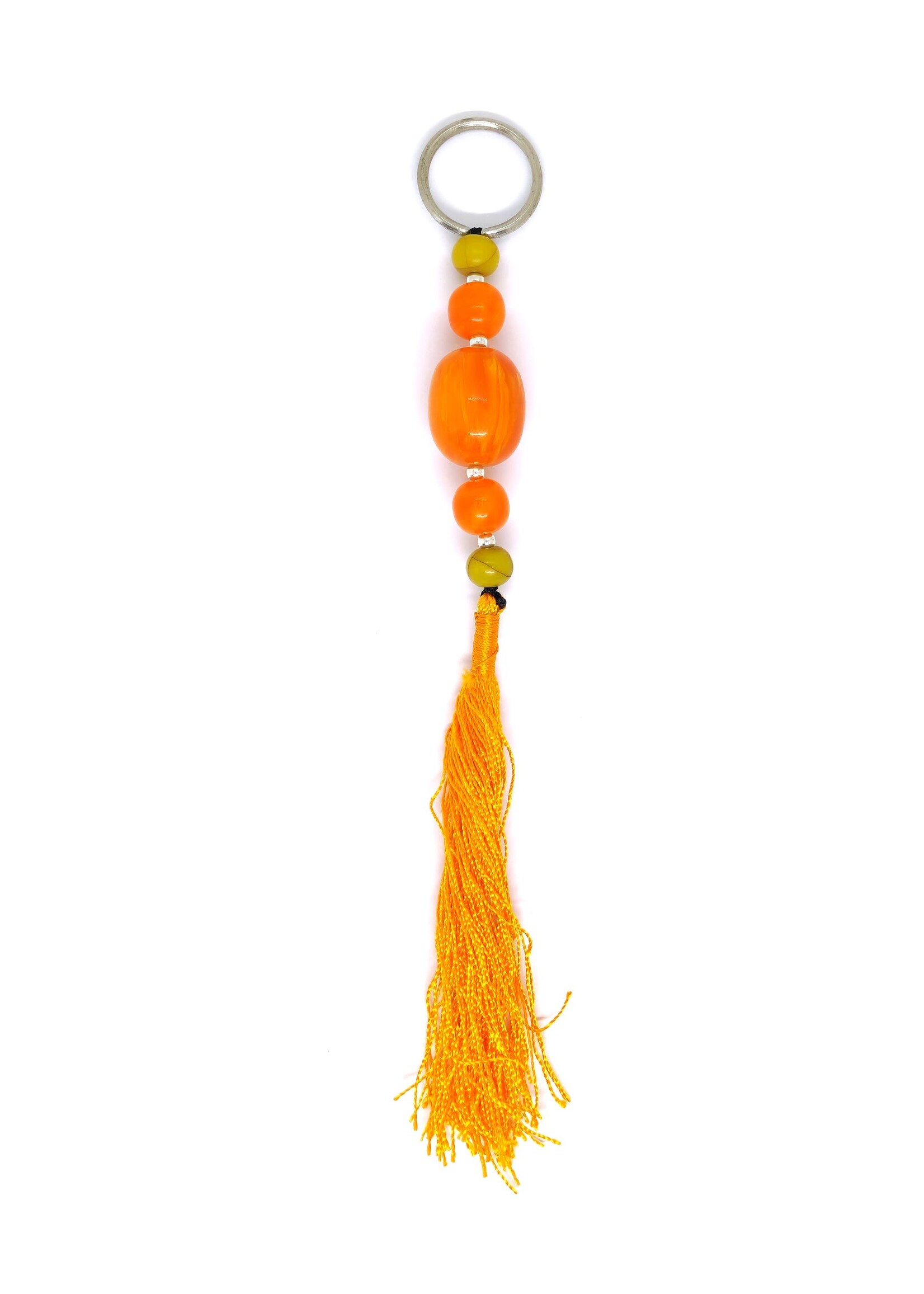 Tibetan Keychain Amber Beads