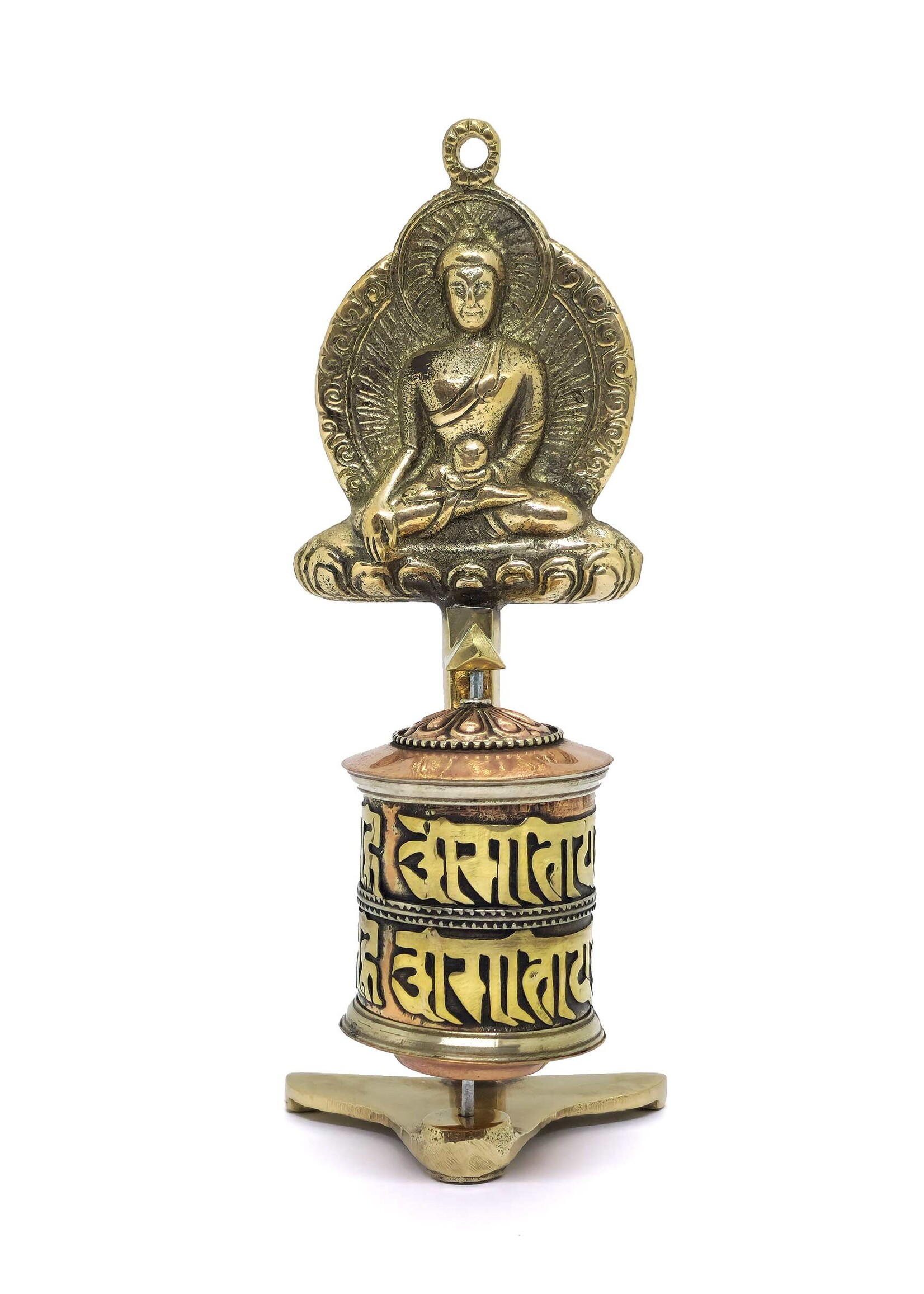 Tibetan Prayer Wheel with Buddha