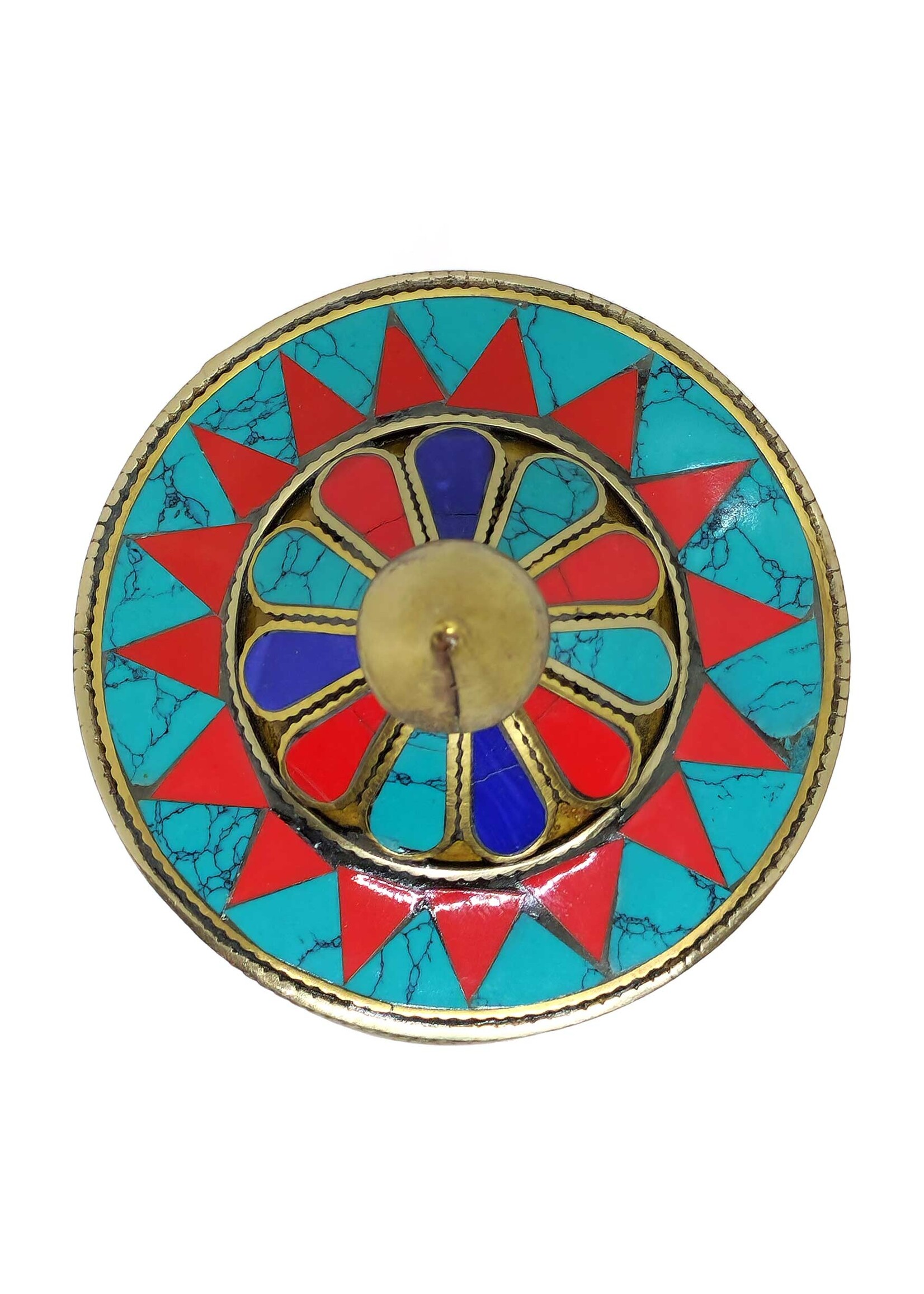 Tibetan Tabletop Filigree Prayer Wheel