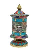 Tibetan Tabletop Filigree Prayer Wheel