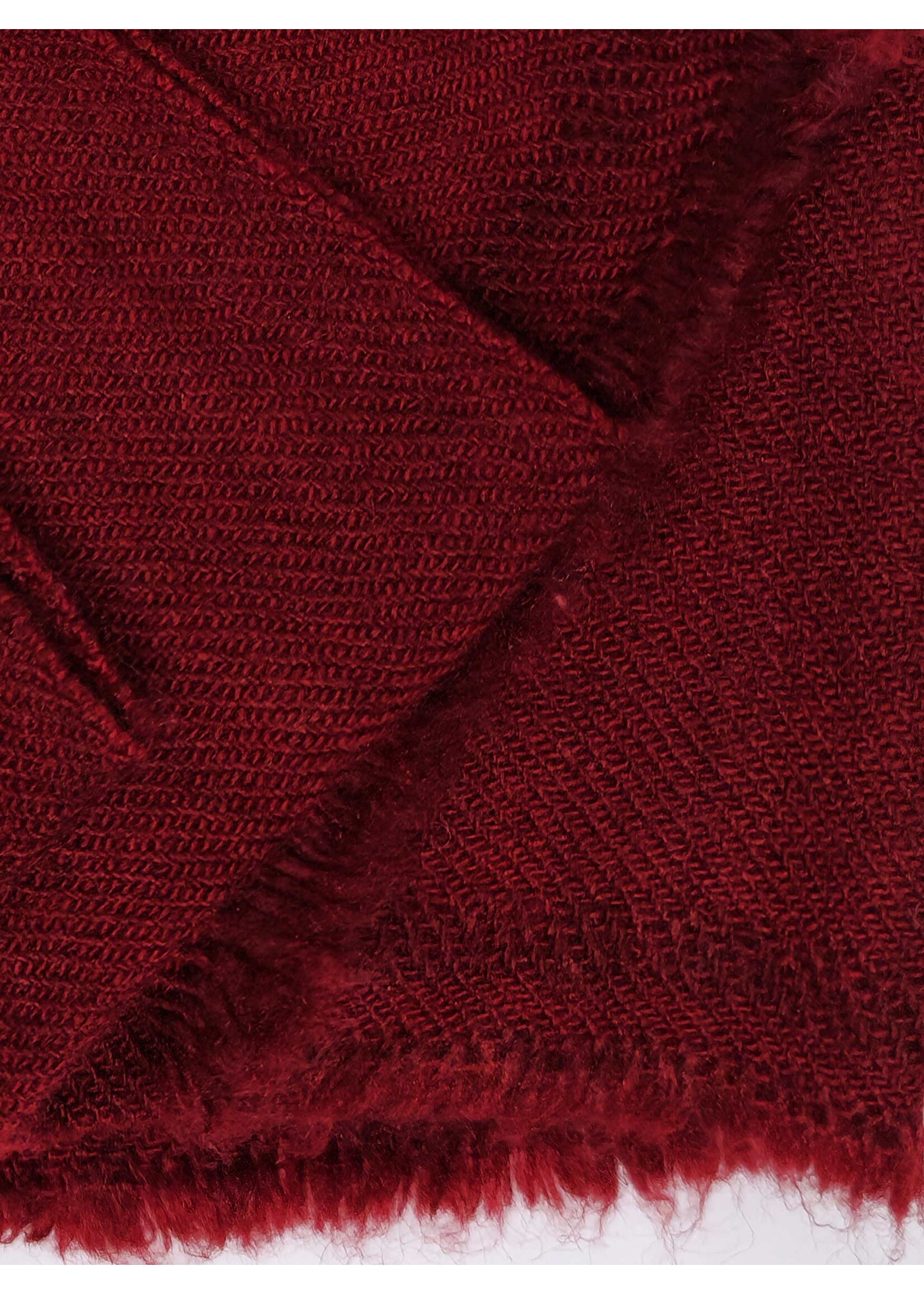 Écharpe pashmina rouge bourgogne, 35 x 160 cm